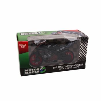 MOTOCIKLS SUPER SPORT DIE CAST, MĒROGS 1:24 DISPLEJĀ (24 gab.)