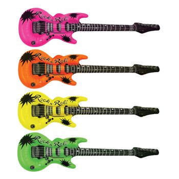 Piepū&scaron;amā ģitāra Neon Mix - 95cm (12 gab.)