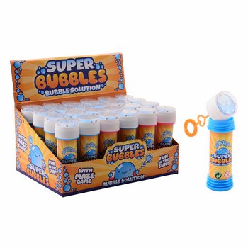 AQUA FUN - ZIEPJU BURBUĻI, 60ML AR PUZLI DISPLEJĀ (24 gab.)