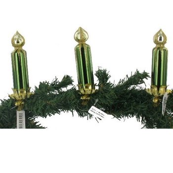 3 Dekoratīvās Ziemassvētku Eglītes Sveces ar Klipsi (6 gab.)