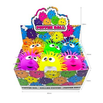 PUFFER BUMBIŅA AR ACĪM - 13CM - DISPLEJĀ (12 gab.)