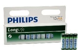 12x BATERIJAS "PHILIPS - SUPER HEAVY DUTY" AA - LONGLIFE (12 gab. Blisterī)