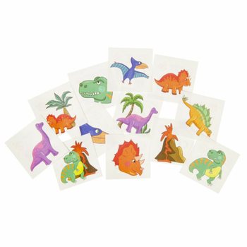 JAUTRIE TETOVĒJUMI - MODELIS: DINOZAURS, katrā iepakojumā 12 tetovējumi (48 gab.)
