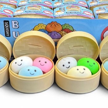 RAGE - Squishy MINI&rsquo;S EDITION Bun Dumplings MAZĀS (5.3 x 5.3 x 4.1 cm) Viral 2026 Fidget rotaļlieta (24 gab.)