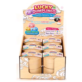 RAGE - LUCKY DUMPLINGS - Squishy Bun Dumplings LIELI Izm. 8.5 x 8.5 x 4.8 cm - DISPLEJĀ (12 gab.)