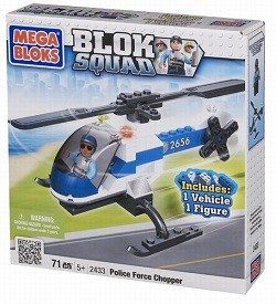MEGABLOKS BLOK SQUAD POLICIJAS HELIKOPTERS - 2433 (1 gab.)