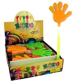 Spīdo&scaron;ās Plauk&scaron;ķino&scaron;ās Rokas Glow Stick (12 gab.)