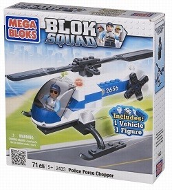 MEGABLOKS BLOK SQUAD POLICIJAS HELIKOPTERS - 2433 (1 gab.)