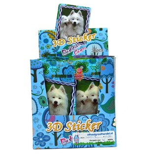 3D uzlīmes ar košļājamo gumiju (36 gab.)