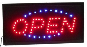 LED REKLĀMAS IZKĀRTNE - OPEN 2 KRĀSAS