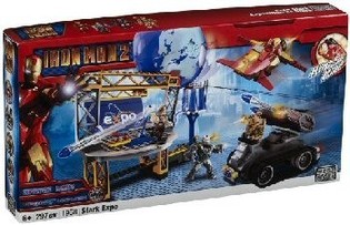 MEGABLOKS IRON MAN 2 STARK EXPO ROTAĻU KOMPLEKTS