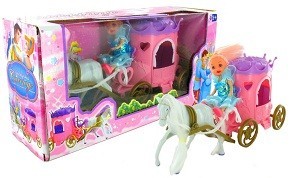 Princeses Kariete ar Zirgu - Rotaļu Komplekts B2B
