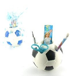 Futbola Zīmuļu Trauks ar Zīmuļiem u.c. (12 gab.)
