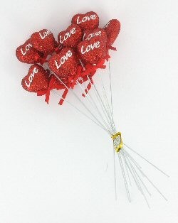 DEKORATĪVĀ SIRSNIŅA LOVE (12 gab.)