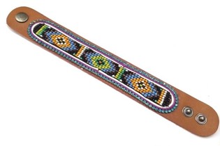 Ādas aproce Aztec Zilie Strasi (1 gab.)