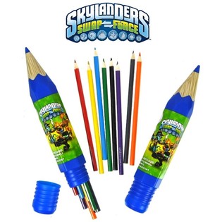 Skylanders Krāsu Zīmuļi - 8 gab. Komplekts Lielā Tūbiņā (6 gab.)