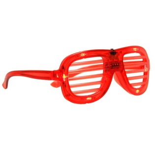 SHUTTER SHADES Brilles ar LED Apgaismojumu - Krāsa: Sarkana (12 gab.)