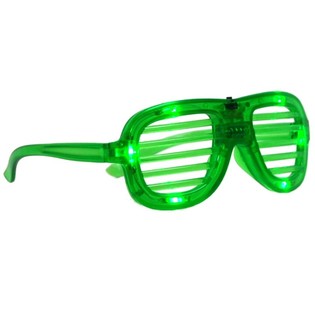 SHUTTER SHADES BRILLES AR LED APGAISMOJUMU - KRĀSA: ZAĻA (12 gab.)