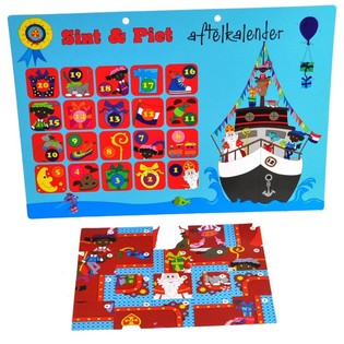 Sinterklaas un Piet laika skaitī&scaron;anas kalendārs - 2. modelis (9 gab.)