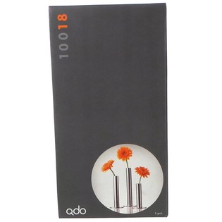 QDO - Nerūsējošā tērauda vāzes 1 ziedam, 3 gab. komplekts (1 kompl.)