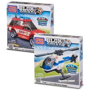 MEGA BLOKS - UGUNSDZĒSĒJU SUV UN POLICIJAS HELIKOPTERS (2 gab.)