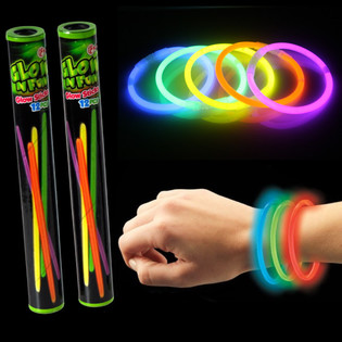12 gab. Spīdošās nūjiņas Glow Sticks tūbā (22 tūbas)