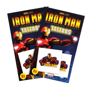 Marvel tetovējumi 2 daļas - Modelis Iron Man (50 gab.)