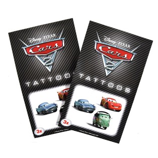 3 daļu bērnu tetovējumu komplekts Disney Cars 2 (50 gab.)