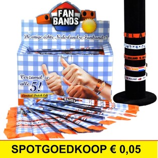 ***ĻOTI LĒTI*** FAN BANDS / HOLANDES APROCES DISPLEJĀ (160 gab.)