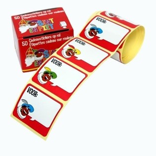 SINTERKLAAS DĀVANU UZLĪMES RULLĪ, 50 GAB. (10 iepakojumi)