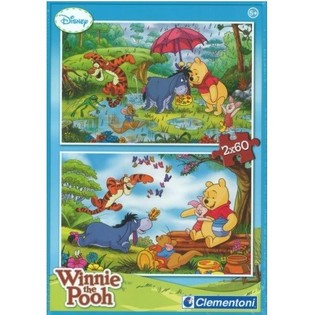 CLEMENTONI PUZLE DISNEY VINIJS PŪKS 2 x 60 DETALAS (Iepakojumā 6 gab.)