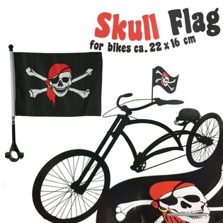 PIRĀTU KAROGS VELOSIPĒDAM 22 X 16 CM (24 gab.)