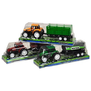 Rotaļu traktors ar piekabi blisterī 21 cm (6 gab.)