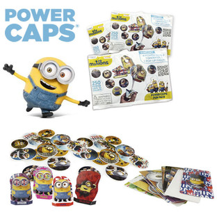 MINIONS POWER CAPS FUN PACK DISKU &Scaron;ĀVĒJI PĀRSTEIGUMA MAISIŅĀ (100 gab.)