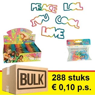 ***VAIRUMTIRDZNIECĪBAS PIEDAVĀJUMS*** LUCKY BANDS ROKASSPRĀDZES BĒRNIEM - MODELIS: VĀRDI (288 gab.)
