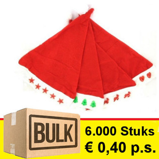 ***VAIRUMTIRDZNIECĪBAS PIEDĀVĀJUMS*** MIRGOJO&Scaron;U ZIEMASSVĒTKU CEPURU JAUKTAIS IEPAKOJUMS (6 000 gab.)