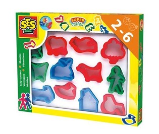 SES Plastilīna formiņas (12 krāsas/modeļi) (1 gab.)