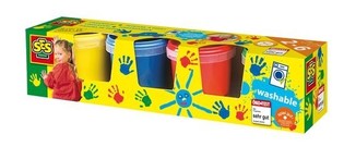 SES pirkstiņkrāsas, komplekts 4x150ml (4 krāsas) (1 gab.)