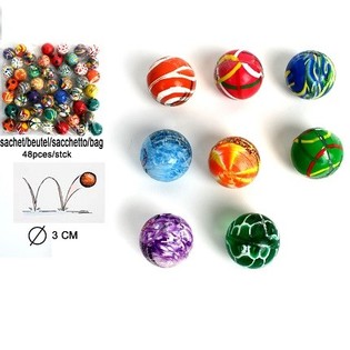 LĒKĀJOŠO BUMBIŅU KOMPLEKTS - Ø 3 CM (48 gab.)