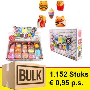 MEGA BULK PIEDĀVĀJUMS - JUMBO SQUISNY DISPLEJĀ (1 152 gab.)