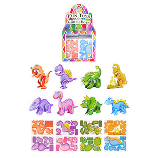 Mini 3D Dinozauru Puzles Displejā (144 gab.)
