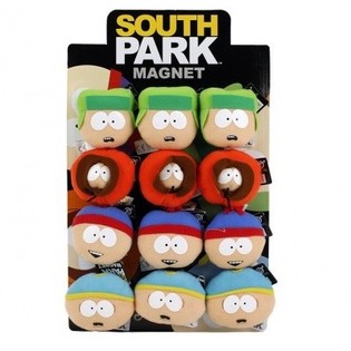 PLĪ&Scaron;A SOUTH PARK MAGNĒTI, 7CM, DISPLEJĀ (12 gab.)