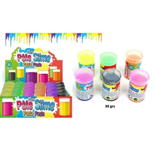 Krāsains Mini Slaims Mucinā (30g) - Displejs 24 gab.