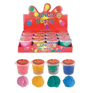 Lecošais plastilīns Bouncing Putty displejā (12 gab.)