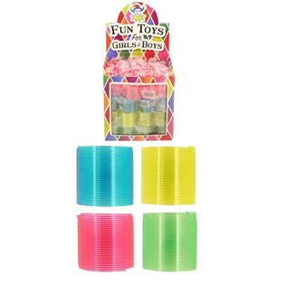 Mini krāsainās spirāles &Oslash; 3 cm stendā (72 gab.)