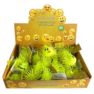 Spīdo&scaron;as Smiley Puffer Bumbiņas Displejā (12 gab.)