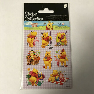 Uzlīmju lapas: Disney Vinnijs Pūks, 16 x 9 cm (10 gab.)