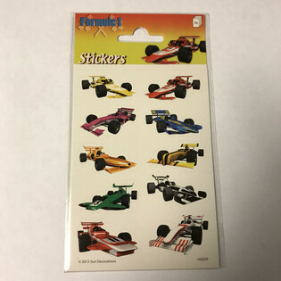 UZLĪMJU LAPA: FORMULAS 1 SACĪKŠU AUTO, 16 x 9 cm (10 gab.)