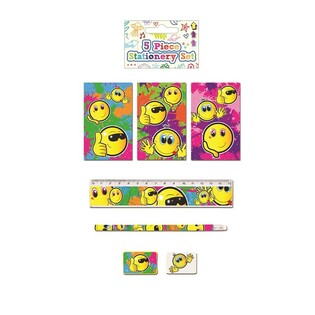 5 DAĻU RAKSTĀMLIETU KOMPLEKTS &bdquo;SMILEY&ldquo; (24 gab.)