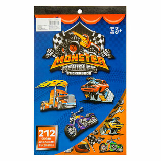 Monster Truck uzlīmju grāmata 212 daļas (12 gab.)